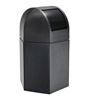 45 Gallon Plastic Pool Deck Trash Can Hexagon with Dome Top