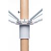 7.5 Foot Diameter Fiberglass Beach Umbrella with Acrylic Canopy and Aluminum Pointed Pole