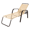 Anna Maria Chaise Lounge Chair 2” Vinyl Strap with Stackable Aluminum Frame
