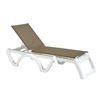 Calypso Plastic Resin Sling Stackable Chaise Lounge