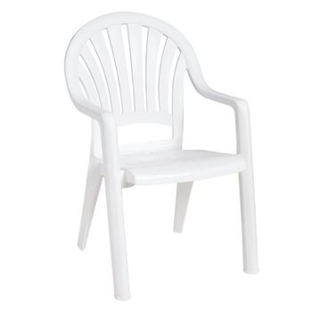 Pacific Fan Back Plastic Resin Stacking Armchair