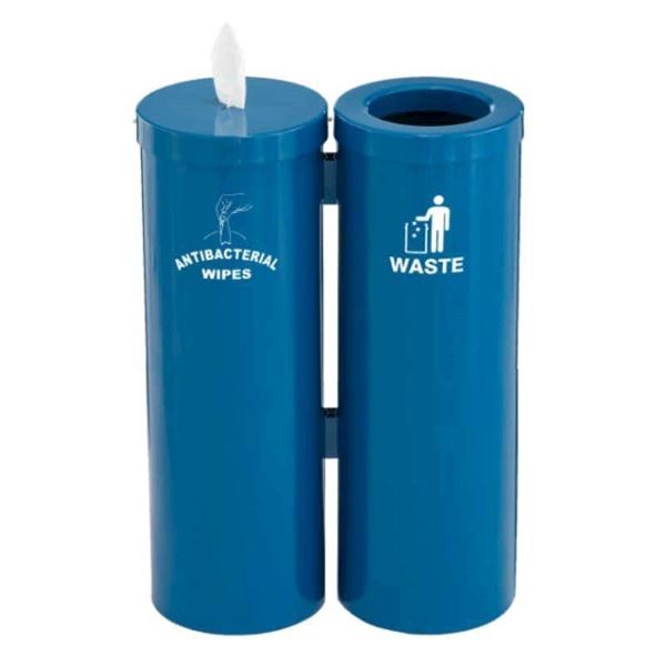 Hand Wipe Dispenser with Attached Trash Container - 21 lbs.