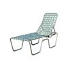 Sanibel Basketweave Vinyl Strap Chaise Lounge with Aluminum Frame - 24 lbs.