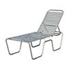 Sanibel Vinyl Strap Chaise Lounge with Aluminum Frame - 24 lbs.	