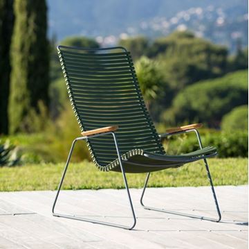 Ledge Lounger Playnk Lounge Chair With Bamboo Armrests and Powder-Coated Frame - 24 lbs.