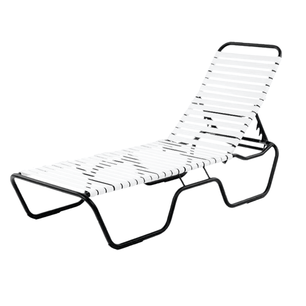 Sanibel Vinyl Strap Chaise Lounge with Aluminum Frame - 24 lbs.	Sanibel Vinyl Strap Chaise Lounge with Aluminum Frame - 24 lbs. 