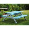 Plymouth Bay Picnic Table with Powder-Coated Aluminum Frame - 120 lbs.