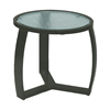 Pinnacle Side Table with Extruded-Aluminum Frame - 20" Round