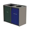 EarthCraft Waste and Recycling Dual 42-Gallon Containers - 168 lbs.	