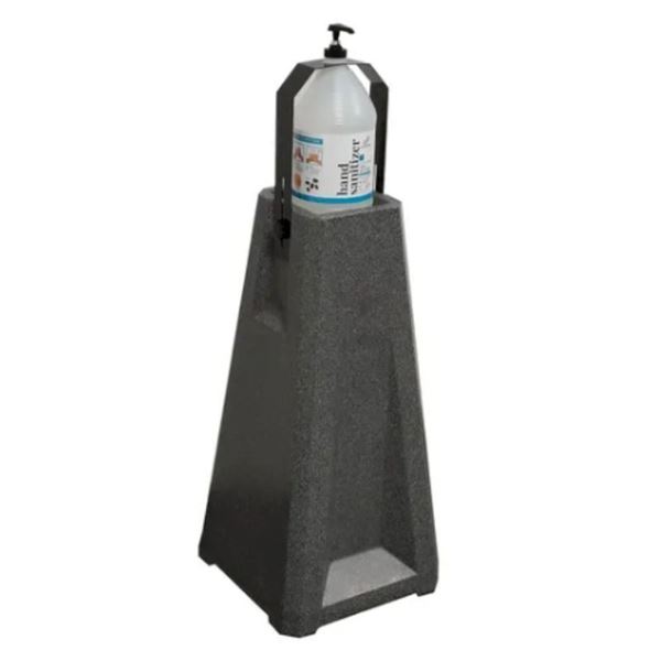 Universal Hand Sanitizer Stand - Recycled Plastic, Adjustable Bracket, Touchless Mounting Plate