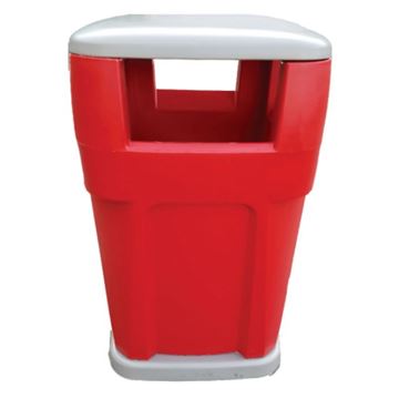 65-Gallon Waste Receptacle Commercial-Grade Polyethylene Plastic - 130 lbs.