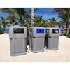 65-Gallon Waste Receptacle Commercial-Grade Polyethylene Plastic - 130 lbs.