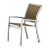 Telescope Kendall Sling Stacking Arm Chair with Aluminum Frame