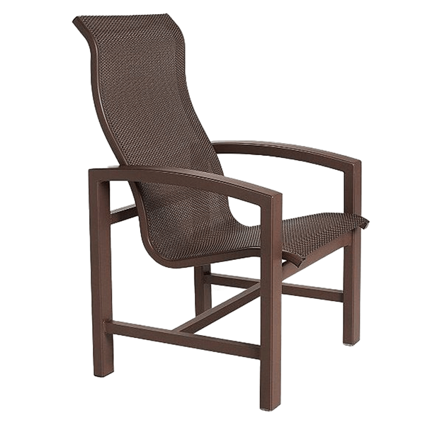 Tropitone Lakeside Sling High Back Dining Chair with Aluminum Frame