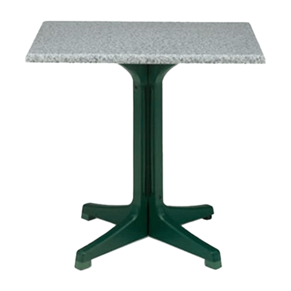 24' Melamine Table Top with Resin or Aluminum Base.