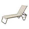 Reliance Contract Vinyl Strap Stacking Chaise Lounge with Powder-Coated Aluminum - 20 lbs.