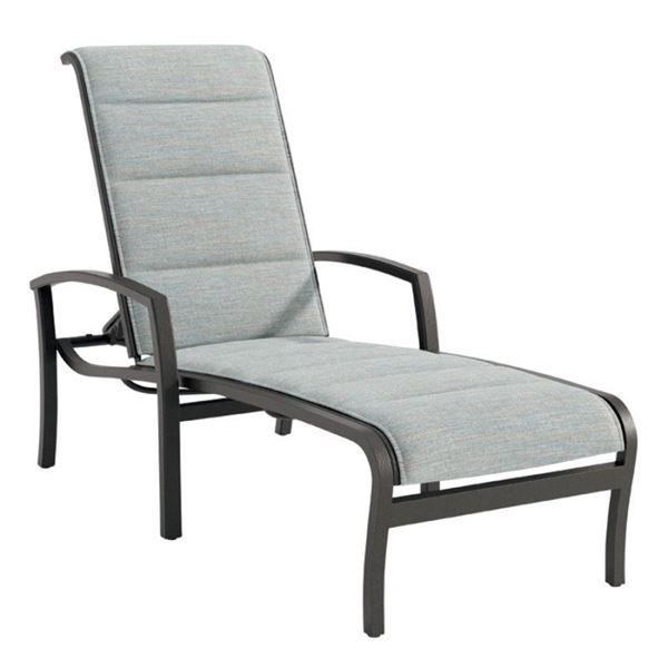 Tropitone Muirlands Padded Sling Chaise Lounge with Commercial Aluminum Frame - 26.5 lbs.