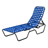 Sanibel Basketweave Vinyl Strap Chaise Lounge with Aluminum Frame - 24 lbs.