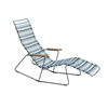Ledge Lounger Playnk Chaise Lounge with Resin Slats and Bamboo Armrests - 30 lbs.