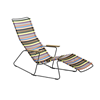 Ledge Lounger Playnk Chaise Lounge with Resin Slats and Bamboo Armrests - 30 lbs.