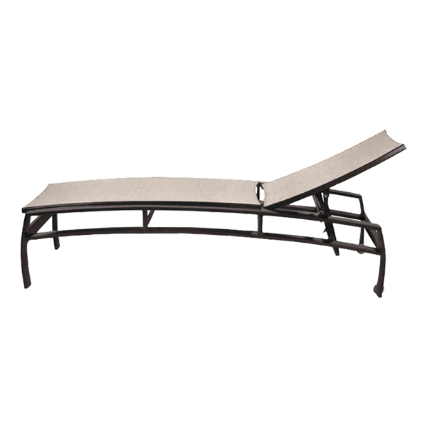 Pinnacle Sling Chaise Lounge with Wheels and Aluminum Frame - 45 lbs.