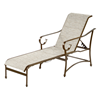 Tradewinds Chaise Lounge with Arms Fabric Sling with Aluminum Frame