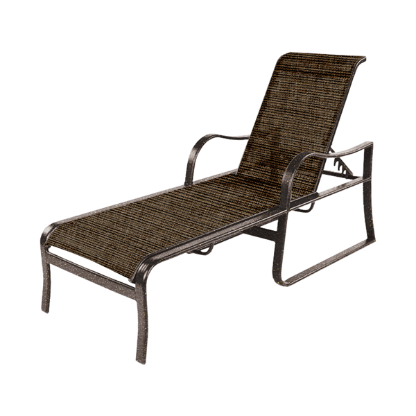 Corsica Chaise Lounge with Arms Fabric Sling