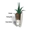Modesto 32" Tall Planter with Double-Wall Polyethylene Frame - 9 lbs.