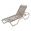 St. Maarten Extended Bed Chaise Lounge Vinyl Straps with Aluminum Frame
