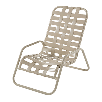 St. Maarten Sand Chair, Pool Furniture with Vinyl Crossweave Straps and Aluminum Frames