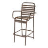 St. Maarten Vinyl Strap Bar Stool with Arms and Powder Coated Aluminum Frame