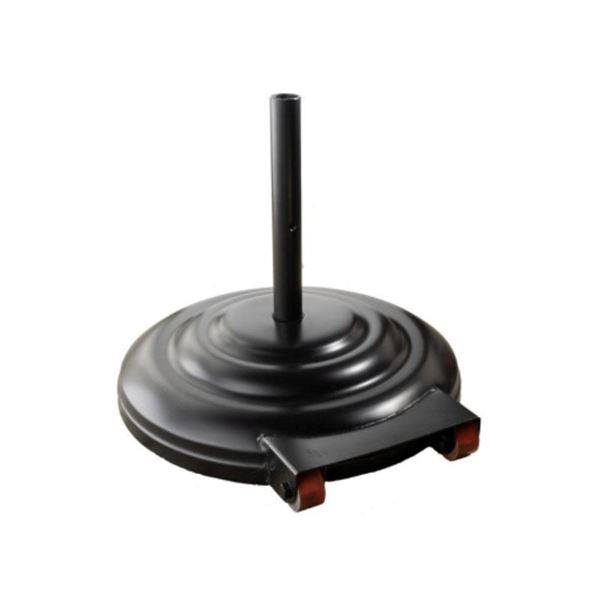 Umbrella Base With Wheels 23" Diameter Aluminum Filled With Concrete - 115 lbs.