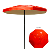 Umbrella 8 foot Octagonal Valance Fiberglass Top with 1 1/2 Inch Powder Coated Black Pole
