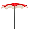 Umbrella 6 foot Wave Fiberglass Top with 1 1/2 Inch Powder Coated Black Pole