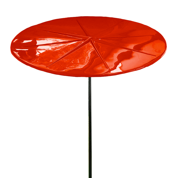 Umbrella 8 foot Round Starburst Fiberglass Top with 1 1/2 Inch Powder Coated Black Pole