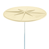 Umbrella 7 1/2 foot Fiberglass with 1 1/2 Inch Galvanized Pole