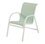 Ocean Breeze Dining Chair Fabric Sling with Stackable Aluminum Frame