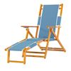 Oak Wood Beach Chair with Footrest
