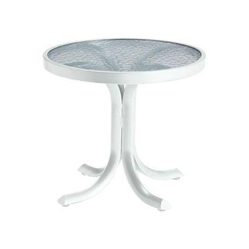 20" Round Acrylic Pedestal Side Table