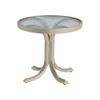 20" Round Acrylic Pedestal Side Table
