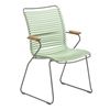 Ledge Lounger Playnk Dining Chair with Bamboo Armrests and Powder-Coated Metal Frame - 18 lbs.
