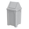 32 Gallon Pool Deck Trash Can with Swing Door Lid 
