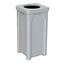 22 Gallon Square Pool Deck Trash Can with Flat Lid