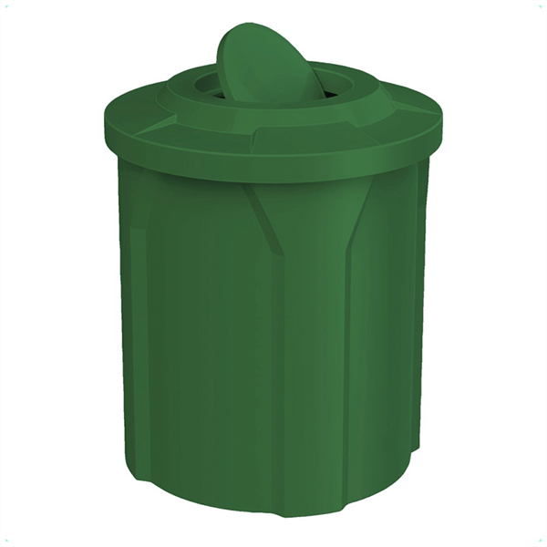 42 Gallon Pool Deck Trash Can with Bug Barrier Lid & Liner