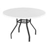 Round Dining Table 42 Inch Fiberglass with 1 Inch Aluminum Frame