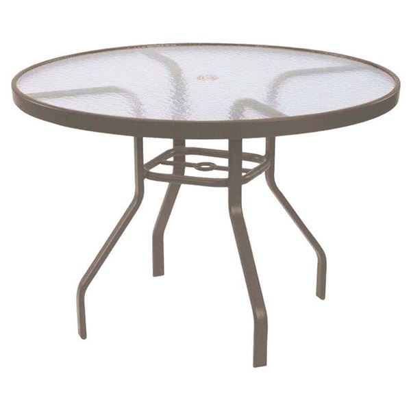 Round Acrylic Dining Table with Powder-Coated Aluminum Frame - 36", 42", or 48" Diameters