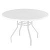 Woodgrain Raleigh Dining Table Marine Grade Polymer With Aluminum Frame - 36", 42", Or 48" Diameters