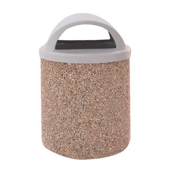 Trash Can with Two-Way Dome Top
