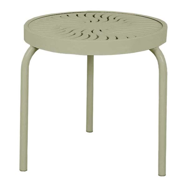 19" Round Aluminum Stackable Side Table