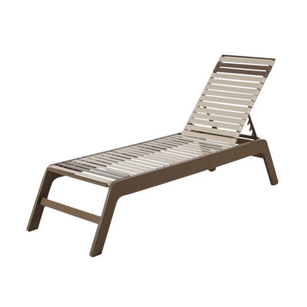 Picture of Malibu Armless Chaise Lounge Vinyl Straps with Marine Grade Polymer Frame